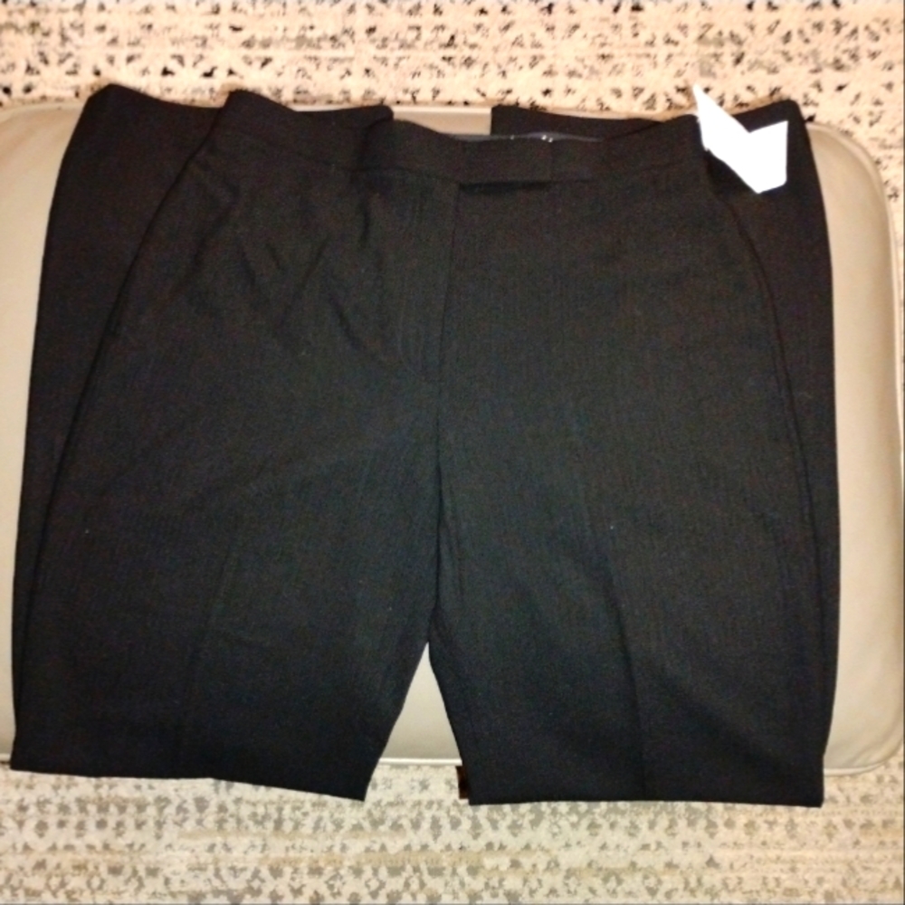 J. Crew Black Tonal Striped Wool Straight Leg Pants Sz 6 NWT - Picture 14 of 14